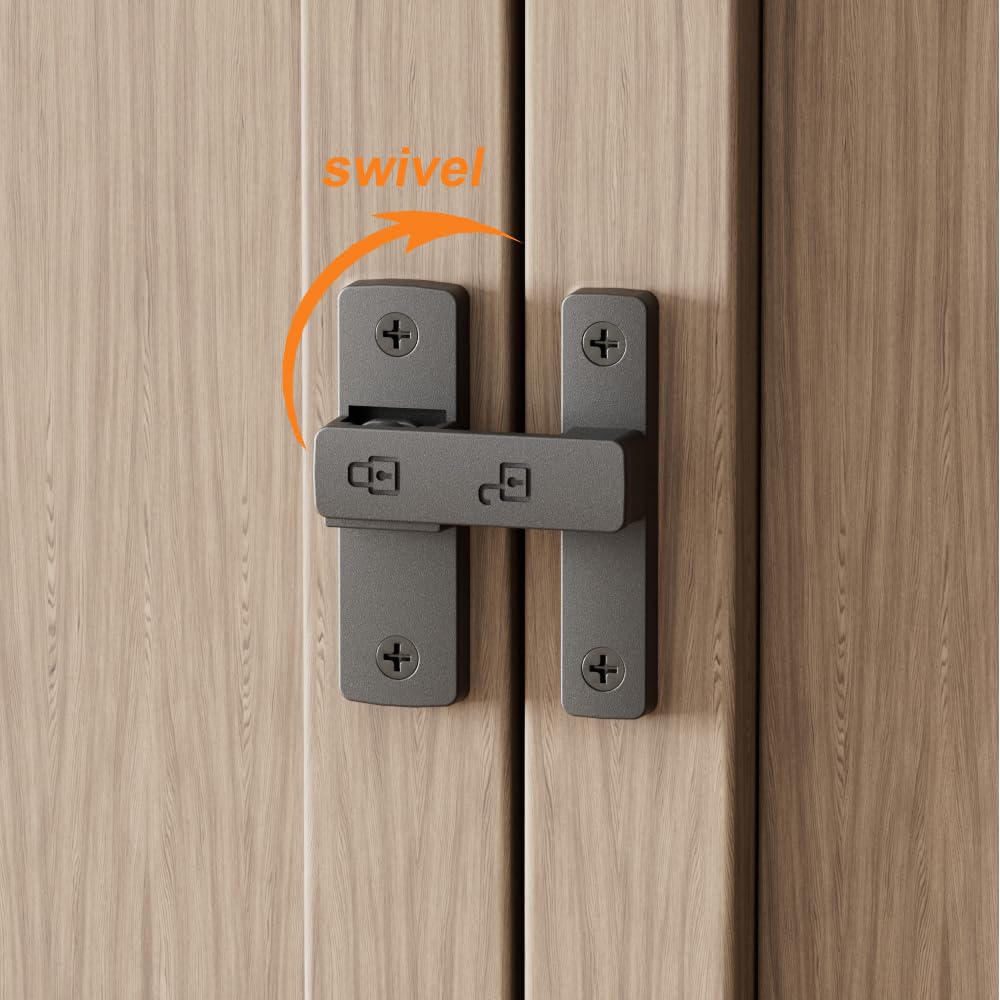 Deurslot 90/180 Graden Schuurbout Gegoten Roestvrijstalen Haak Klink Raam Kast Sloten Met Schroeven Haaks Glijdende Poort Slot