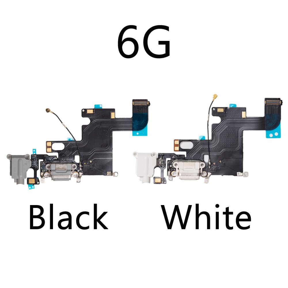 10 sztuk/partia ładowania Flex Cable dla iPhone 7 8 Plus XR XS max X USB ładowarka Port złącze dokujące z mikrofonem Flex Cable: 6G Mix color