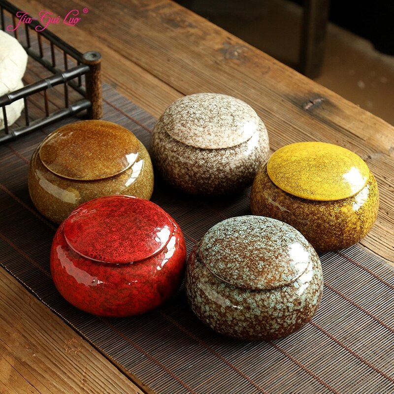 JIA-GUI LUO Ceramic Tea Caddies Tea Bag Storage Box Tea Container Tea Tins Tea Box Tea Storage Tea Organizer D115