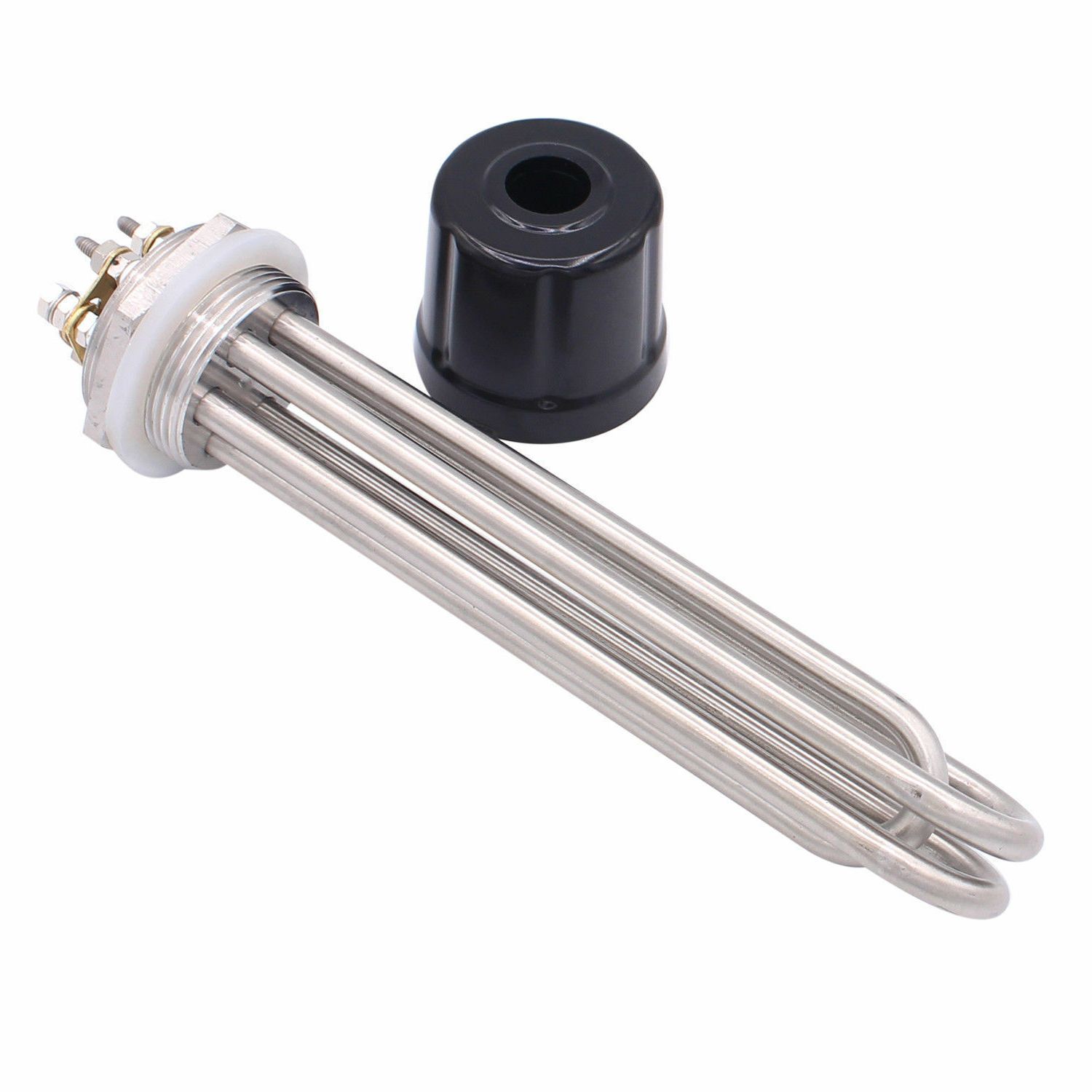 Aiicioo 1.5 "Bsp Draad Verwarming Pijp Elektrische Kachel Verwarming Element Voor Vloeibare DN40 47Mm 220V/380V 3KW 4.5KW 6KW 9kw 12KW: 380V 12KW 330mm / Heater only