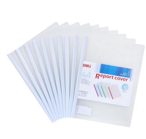 10 Carpetas de archivo A4 para libros de ejercicio, papeles de documentos, cubierta de informe, soporte de barra de columna vertebral, 10 Uds.: 10 pcs white