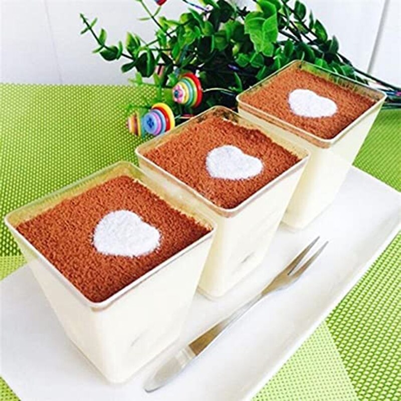 50 Pcs Mini Dessert Cups,Dessert Bowls Square Dessert Cups Clear Reusable Serving Cup For Dessert Pudding Mousse Party