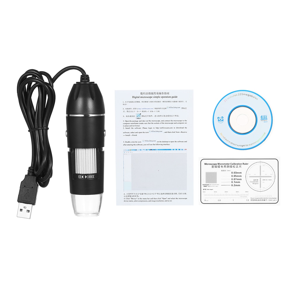 USB Digital Microscope 1000X 8 LED 2MP Electronic Microscope Endoscope Zoom Camera Magnifier+ Lift Stand Tools