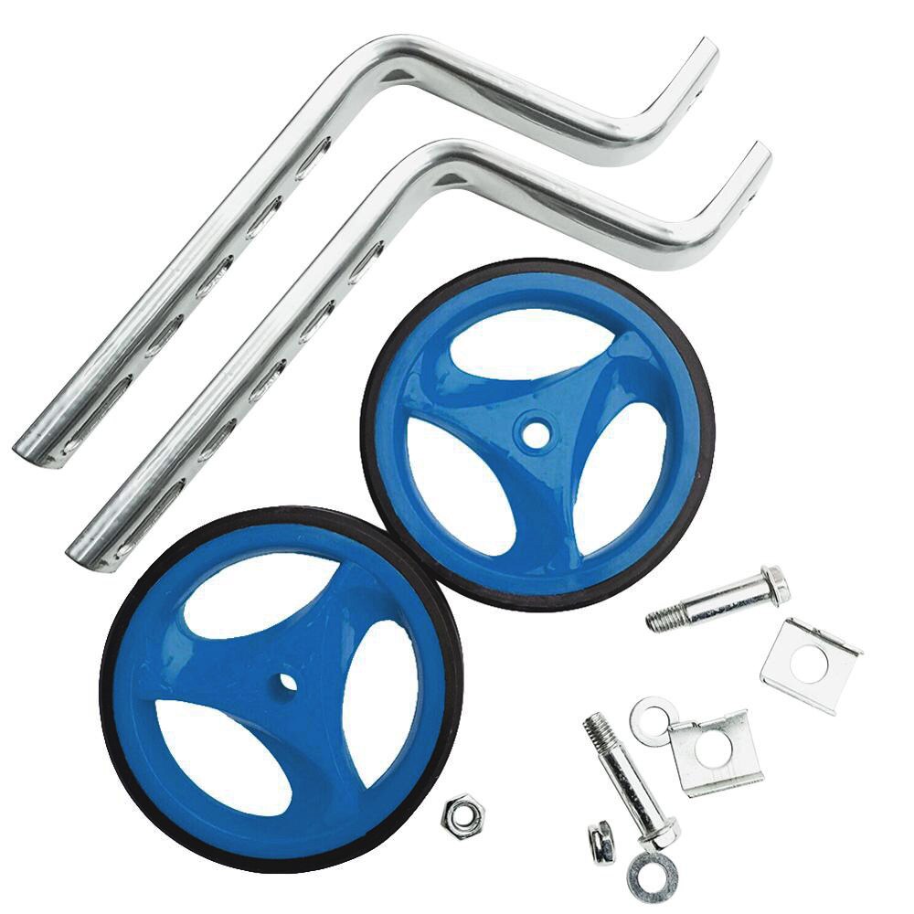 1 par de ruedas de entrenamiento rueda de bicicleta Universal para bicicletas de niños de 12-20 pulgadas estabilizadores de fácil ajuste: Azul