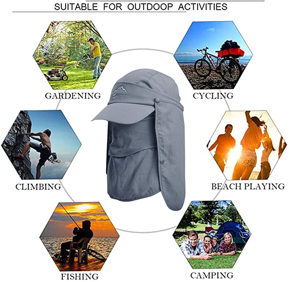 Gorra de pesca al aire libre para hombre, gorra de béisbol de secado rápido, anti ultravioleta, protector solar