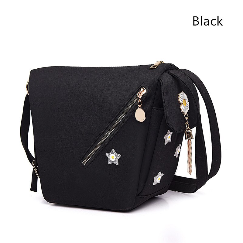 Mochila multifunción a la para mujer, bandoleras pequeñas y frescas para chicas adolescentes, morral ligero de viaje: Black