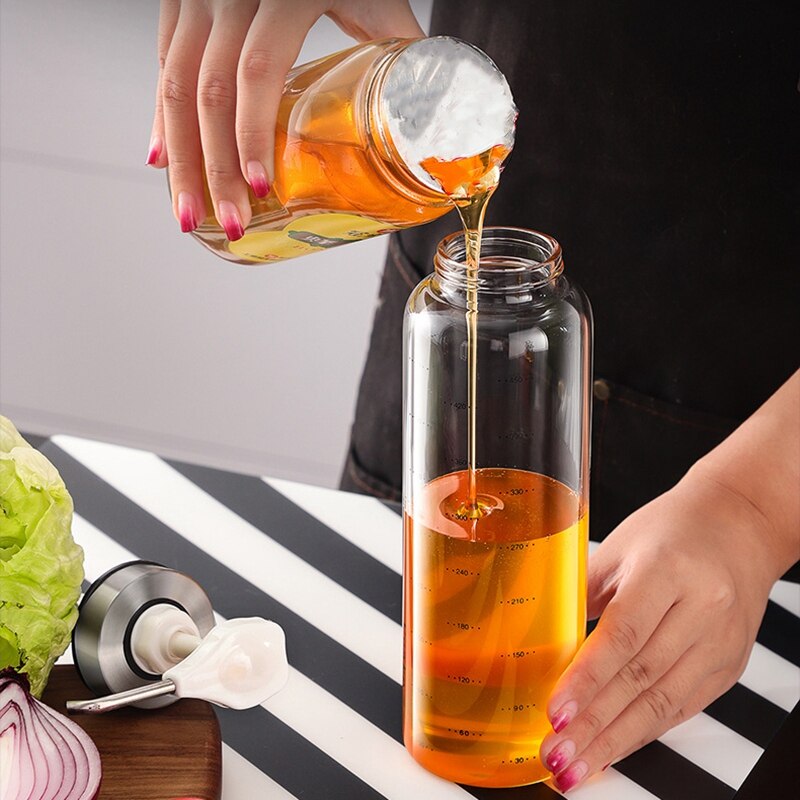 Såsdispenserpump med gl -flaska för ketchup honungssirap sallad läcksäker köksmakdispenser flaskpump