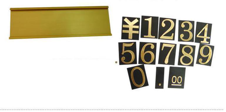 Aluminum Number Cube Label Frame Gold Price Cubes Display Jewelry Price Talker Price Tag Metal Enlarged Flat Price Data Strip: Default Title