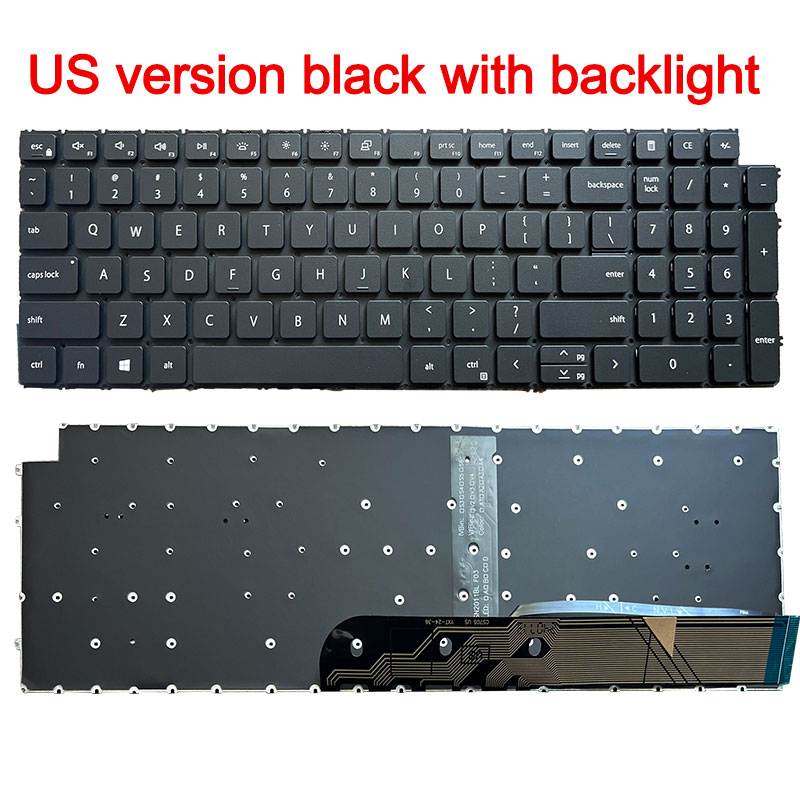 US/RU/SP Laptop Keyboard For Dell Inspiron 15 3525 3520 3511 3515 5501 5502 5505 5510 5518 5511 5515 7500 7501 7510/16 7610: PURPLE