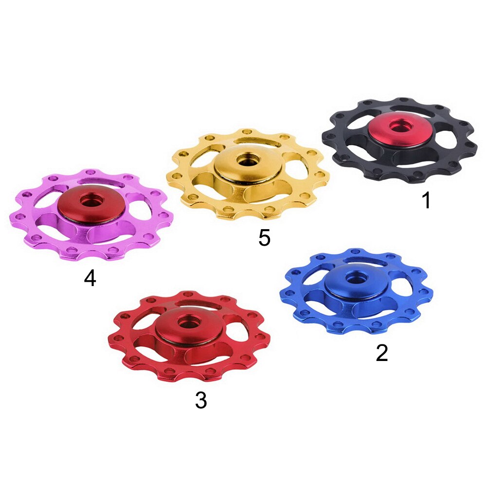 2 Pcs Aluminum Sealed Bearing Jockey Bicycle Riding Mountain Bike Wheel Rear Derailleur Pulleys Supplies Tool Bike Accessories