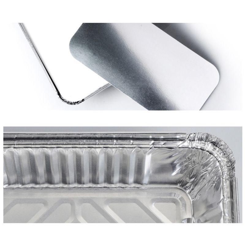 10 stuks wegwerp aluminiumfolie blikken bakvorm rechthoek brood cake bakplaat bbq  e7cb