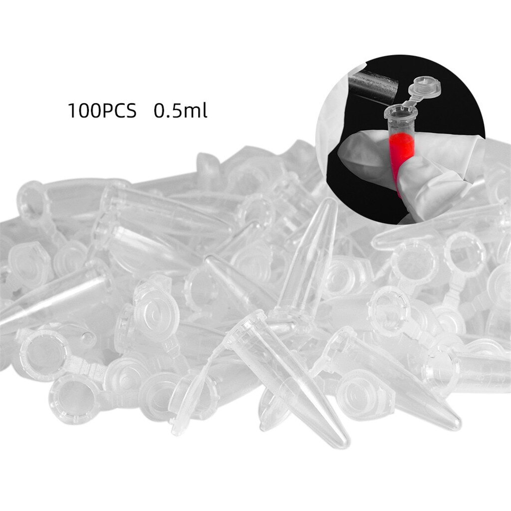 100 Pieces Graduated Centrifuges Test Tubes Storage Containers For