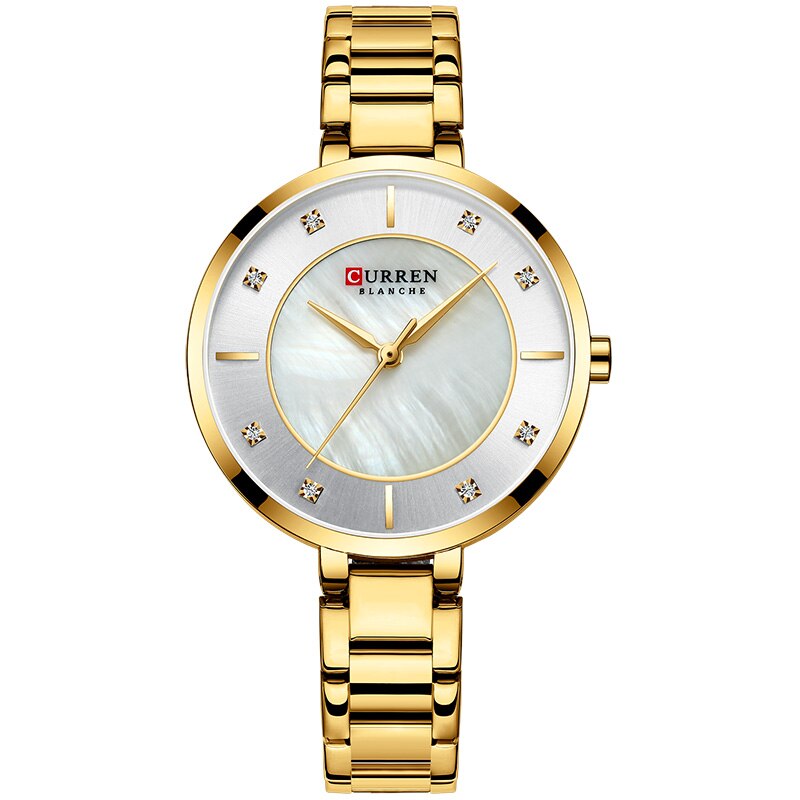 Vrouw Horloges Rose Curren Top Luxe Horloge Vrouwen Quartz Waterdichte vrouwen Horloge Dames Meisjes Horloges Klok: gold