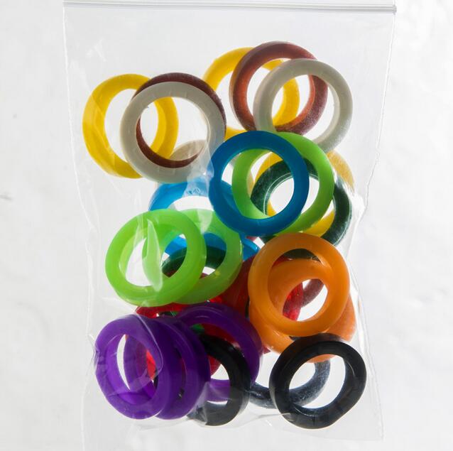 neue mischfarbe 8 stücke/16 stücke Hohl Multi Farbe Gummi Weiche Schlüsselschloss Schlüssel Cap Schlüssel abdeckungen Topper Schlüsselring: 16 pcs style 1