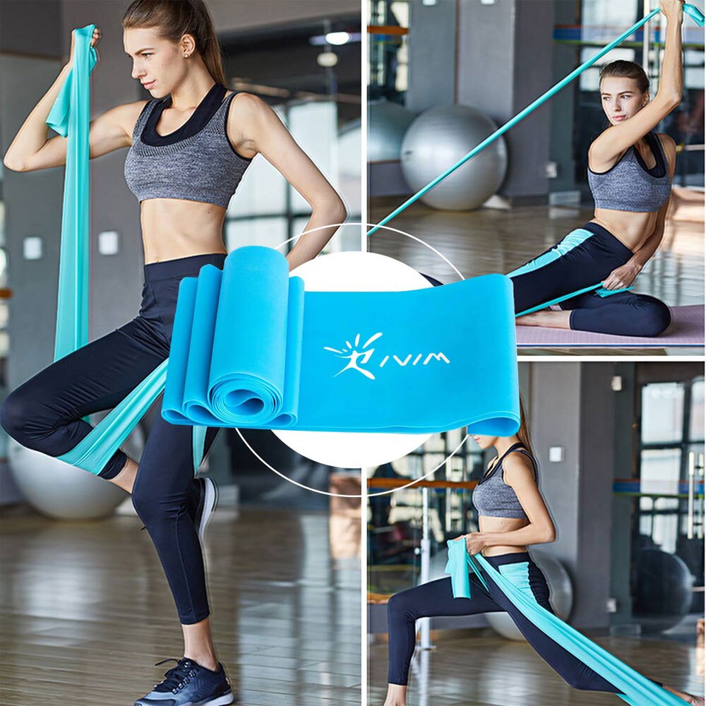 1.5m yoga pilates modstandsbånd gym fitnessudstyr styrketræning latex gummisløjfer træning crossfit elastikbånd