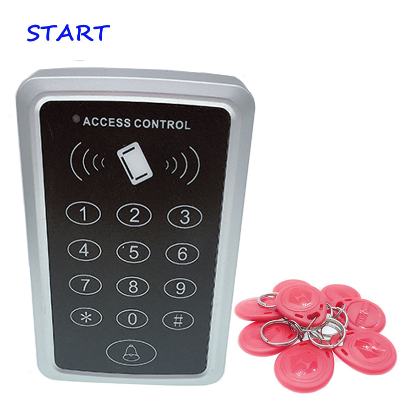 +10 rfid tag+RFID Proximity Card Access Control System RFID/EM Keypad Card Access Control Door Opener