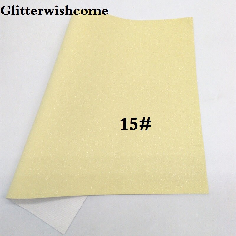 Glitterwishcome 30 x 134cm mini rulle vinyl til sløjfer ruskind glitter læder fabirc imiteret læder lagner til sløjfer , gm209: 15