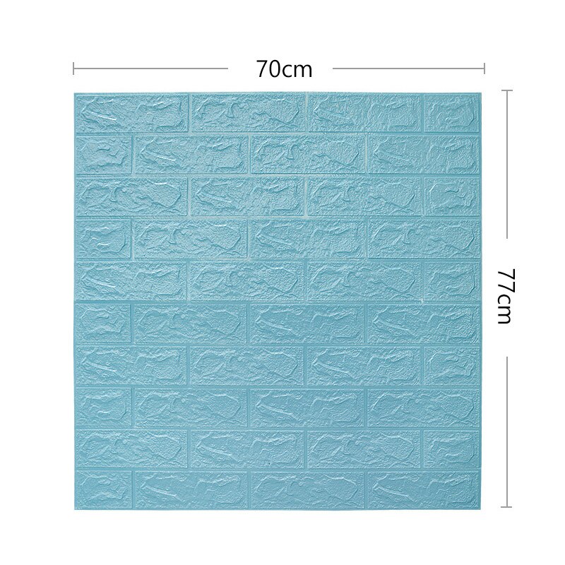 Paneles de pared de espuma de imitación 3D para sala de estar, papel tapiz de pelar y pegar, decoración de pared de fondo de dormitorio EJ: Azul