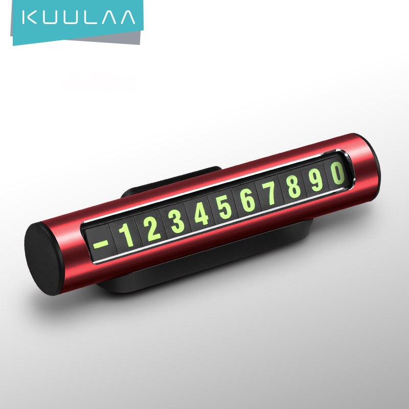 KUULAA Car Temporary Parking Card Telephone Number Holder Auto Park Mobile Phone Number Plate Car Numbers Stickers