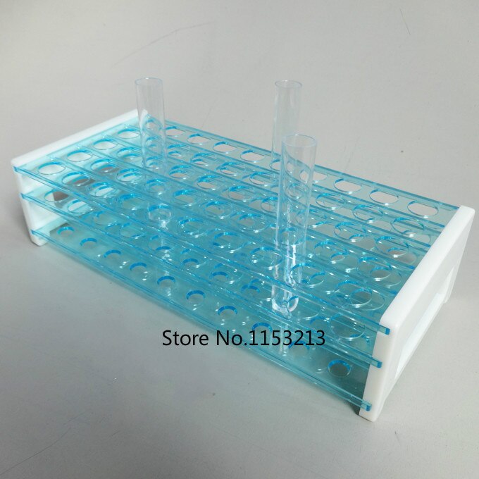 Plastic Laboratory Test Tube Rack 18mm * 40 Vents Durable Plastic Double Deck suitable for tubes of 15mm -18mm