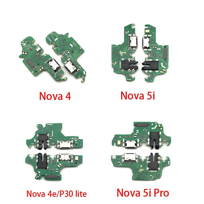 Usb ladeport dock-kontakt flex kabel med mikrofon for huawei nova 2 plus 2s 3 3i 3e 4 4e 5 5i pro usb-kort