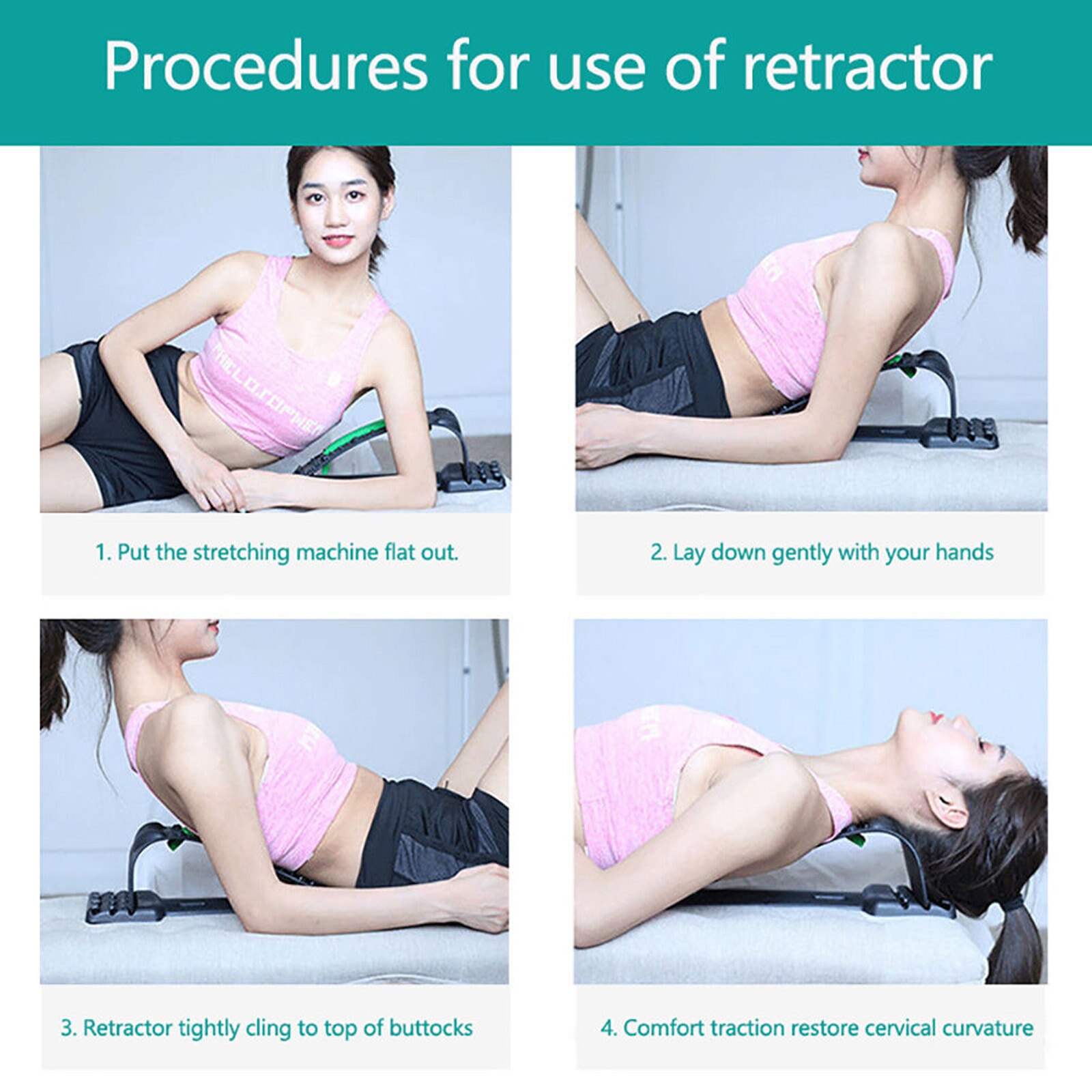 Neck Stretcher 3-Level Cervical Shoulder Magnetic Therapy Massage Relaxer Traction Device Posture Corrector for Pain Relief