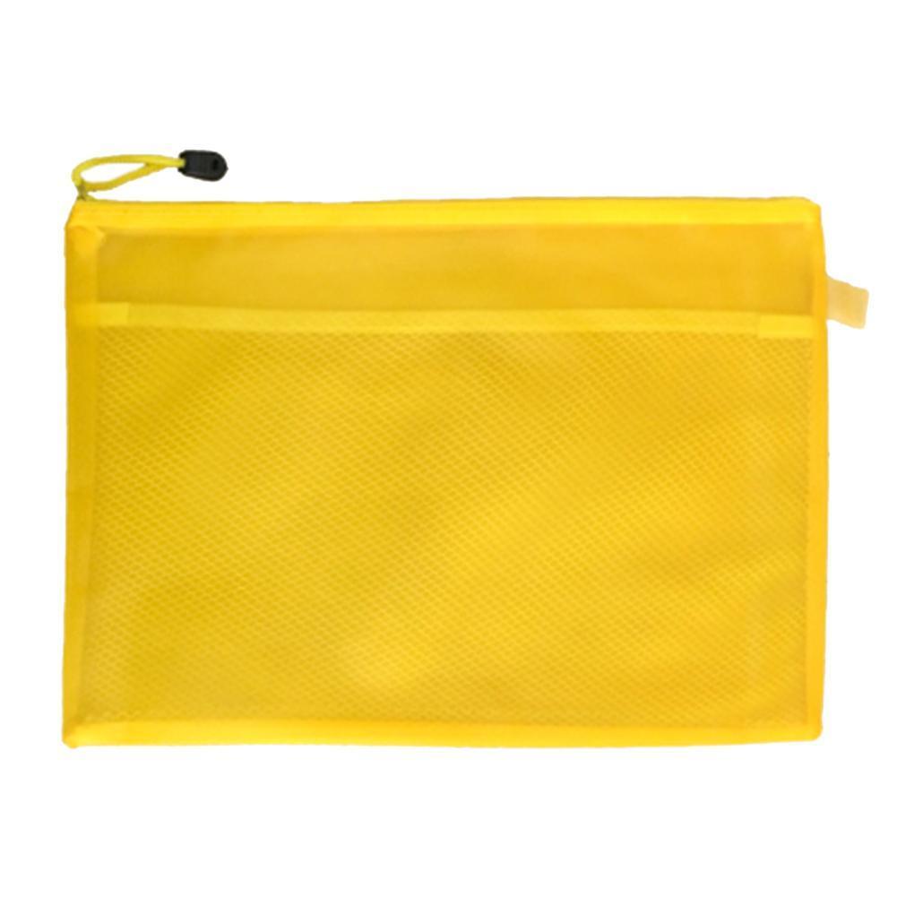 A5 Plastic Gridding Waterdichte Zip Bag Potlood Zipper Bag Layer Dubbele Papieren Document Bestand Bill V5U0