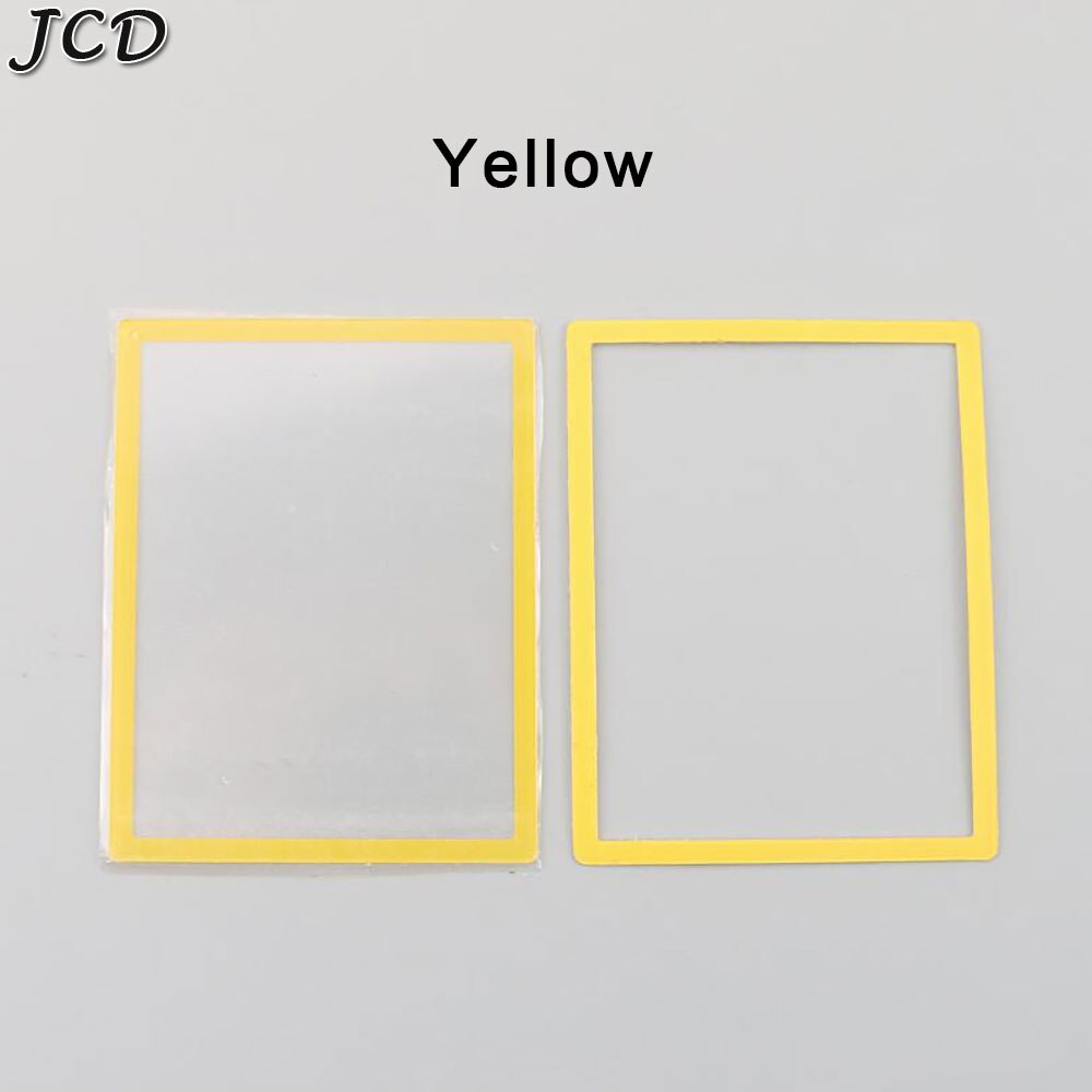 Jcd 2 stuks/partij meerkleurige bovenste lcd-schermlens plastic afdekking + onderste frame vervanging voor nintendo ds lite voor ndsl gameconsole: Geel
