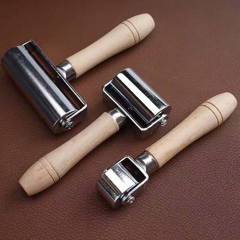 Leather Roller Metal Tool Roller Edge Holder Glue the inside and squeeze the bubble flattening Flattening tool Size 26/60/100mm