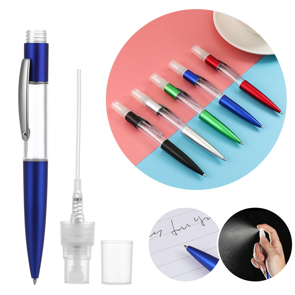 1 PC Portable Multifunction Spray Ballpoint Pen Refillable Disinfectant Pen Practical Mini Travel Perfume Bottle Writing Tools