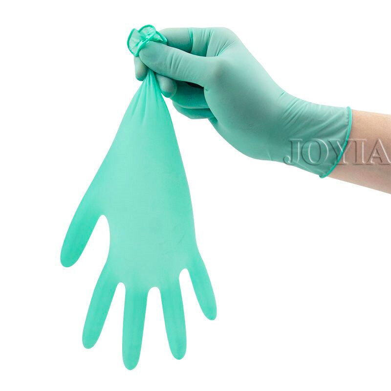 Green Disposable Gloves 100 20 50 Pcs Synthetic Nitrile Gloves Small Large Man Woman Home Work Safety S M L Latex Powder Free