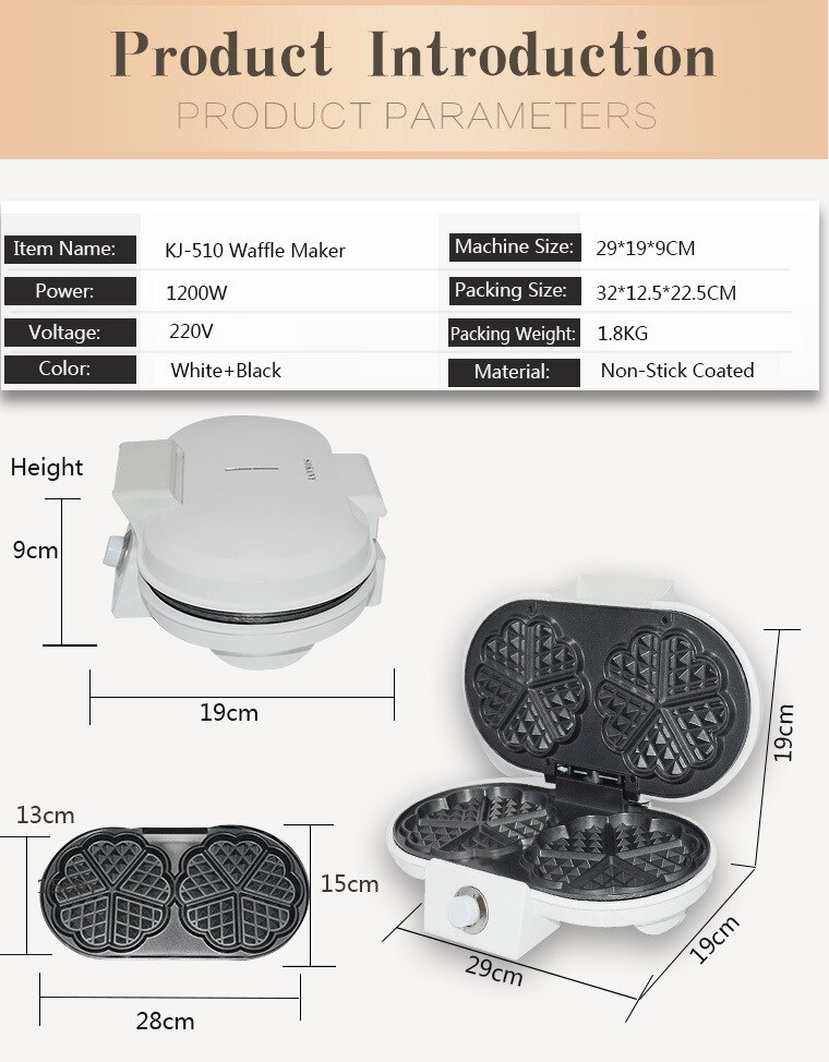 Multi-Function Household Stainless Steel Muffin Machine Waffle Machine Muffin Machine Electric Cake Pan