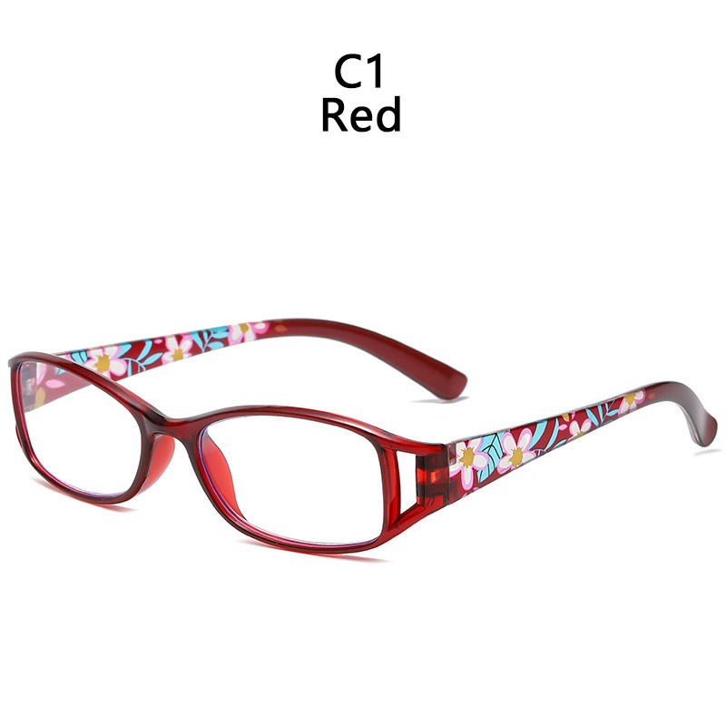 2022 Afdrukken Opvouwbare Leesbril Opvouwbare Presbyopie Bril Mannen Vrouwen Vintage Computer Brillen: Black / +100