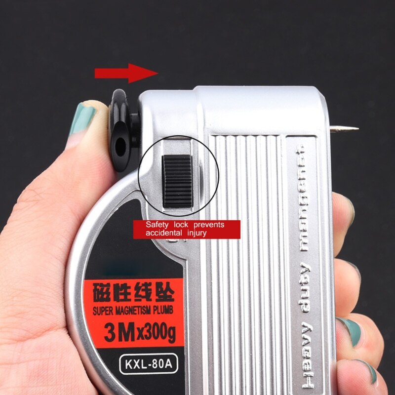 N0HB Practical Magnetic Plumb Bob Line Vertical Leveling Test Measuring Tool 6m Wear-resistant and Durable Nylon Thread