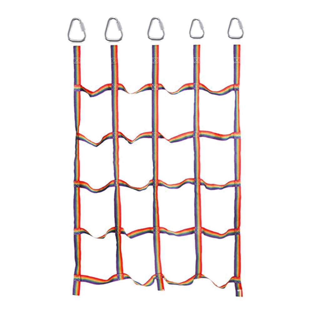 Outdoor Regenboog Lint Kinderen Klimmen Netto Stevige Nylon Fysieke Atletische Concurrerende Training Net Voor Fitness Training: Default Title