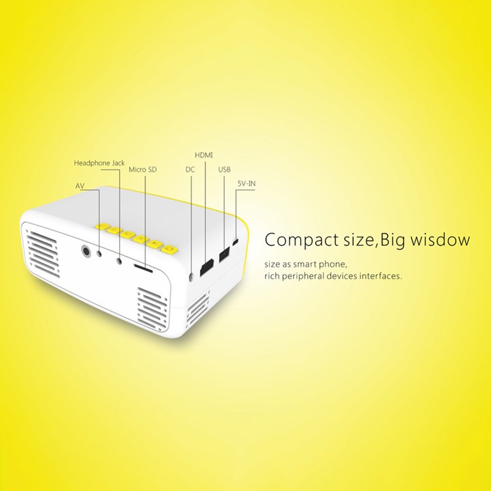 Lcd Projectoren Mini 320X240 Pixels Tft Lcd 800:1 Handmatige Bediening Led Home Theater Projector Zonder Batterij