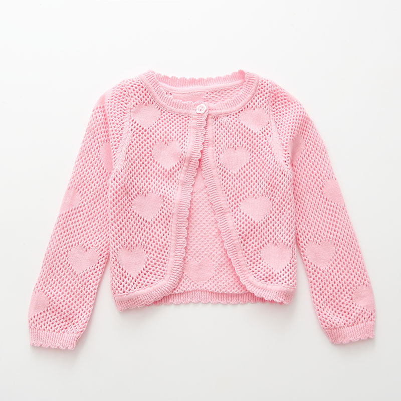 Cardigans pour filles de 1, 2, 3, 4, 5, 6, 7, 8 ans, pull rose, veste, manteau pour enfants, vêtements châle, 215413: Rose / 3 Years Old