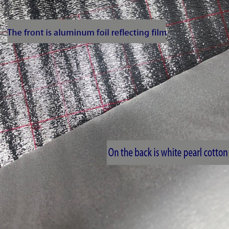 1m x 1m golvvärme aluminiumfolie reflekterande film isolering bomull isoleringsdyna skum pärla bomull multifunktion x -069