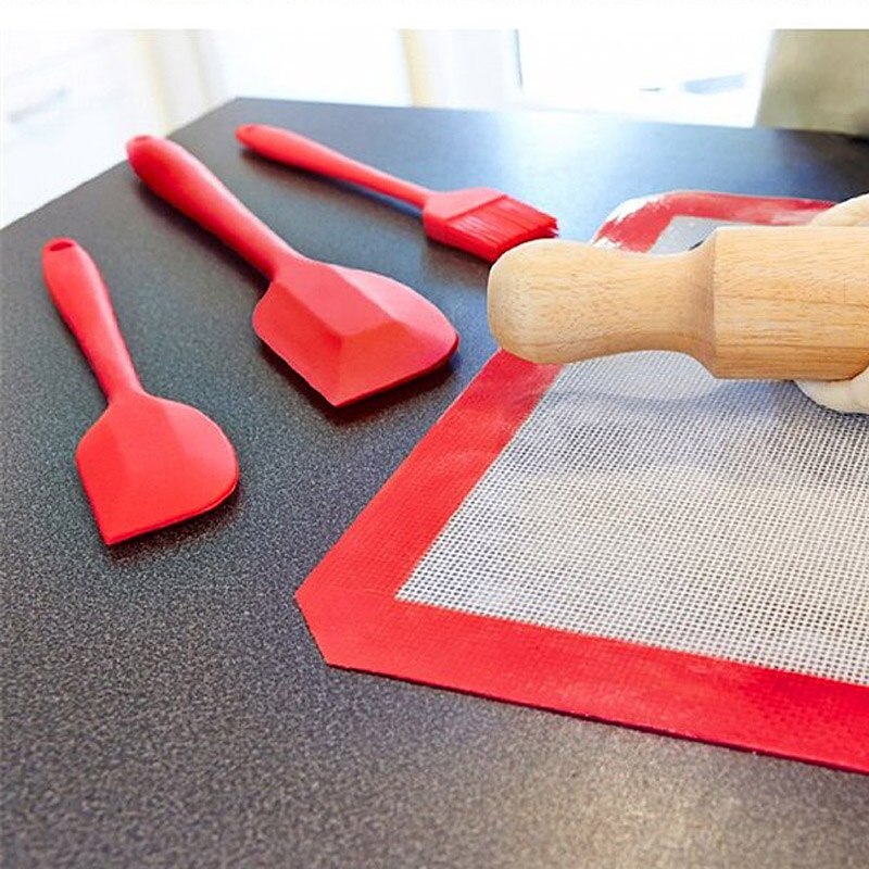 Utensilios de cocina de silicona higiénicos, espátula giratoria de revestimiento sólido grande, espátula pequeña, herramienta de cocina-35, 5 uds.