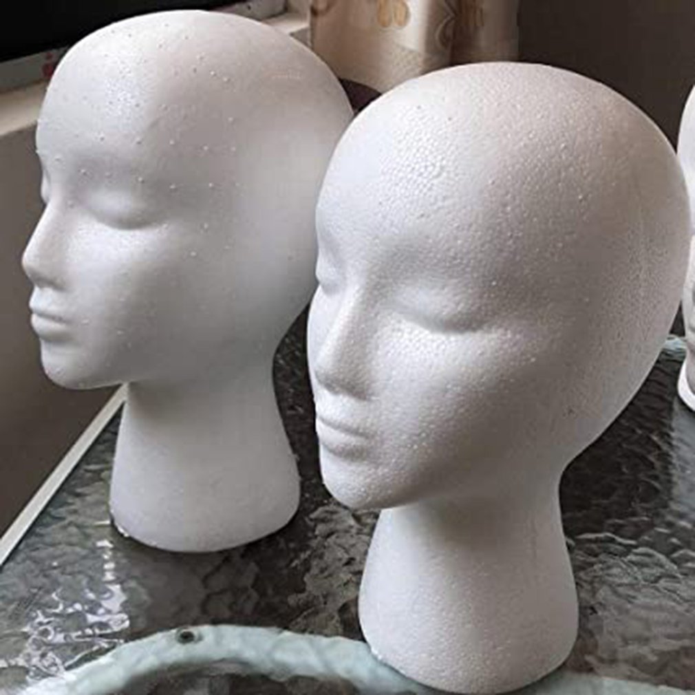 Foam Head Practical Mannequin Head Dummy Head Female Head Model Hat Wig Glasses Convenient Prop Display