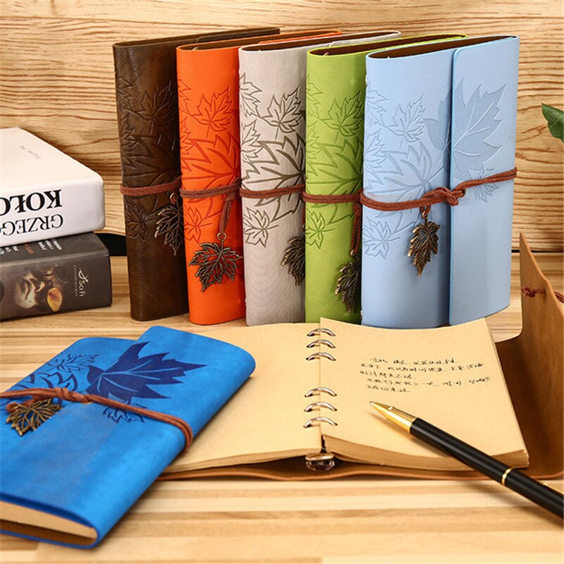 Carnet de voyage Vintage en cuir PU A5 A6 A7, carnet de notes Kraft vierge, carnet de croquis, Journal intime, papeterie fournitures scolaires et de bureau