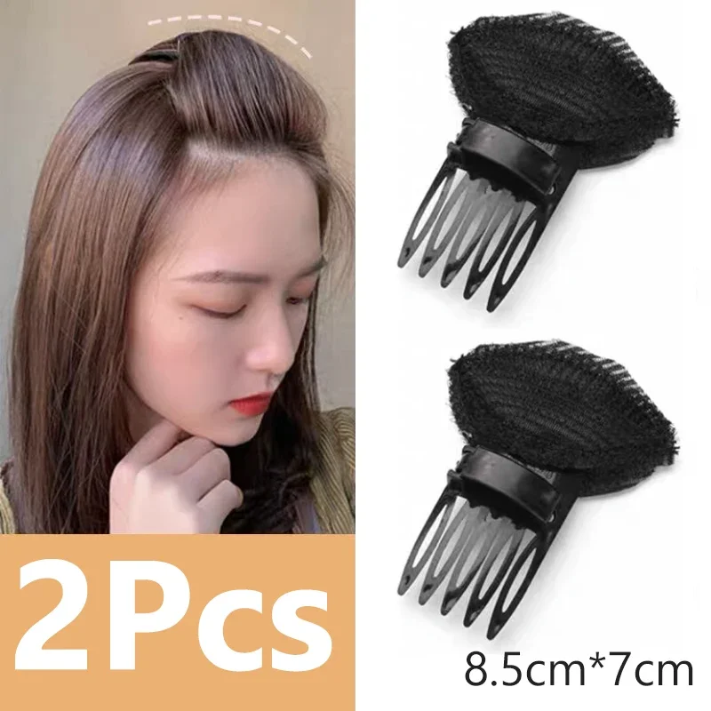 1 Juego de cojín para cabeza de pelo Puff, Base de pelo de volumen Invisible, pinza para el pelo esponjosa, almohadilla de esponja, moño, herramienta de Peinado DIY para mujeres y niñas: Azul cielo