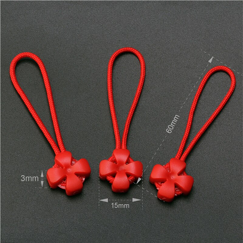 1000 Pieces/Lot Zipper Slider Zipper Slip Rope Pull Puller Detachable Clip Slider Cord For Clothes Bags Garment Accessory