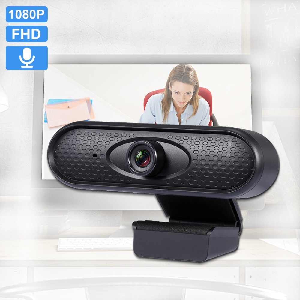 Webcam 1080P Full HD PC Camera 2MP USB2.0 Drive-free With Microphone Auto Focus For Home For Laptop And Desktop Webcam