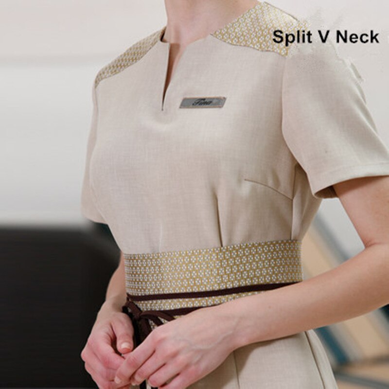 Neue Spa Uniform Schönheit Salon Kurzarm Arbeits Kleidung Weibliche Elegante Uniformen führen Arbeitskleidung