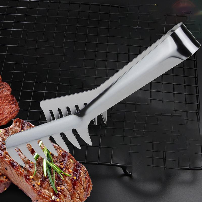 Rustfrit stål mad kam klip spaghetti tanga nudler spids mad holder vestlige restaurant værktøj køkken værktøj gadget