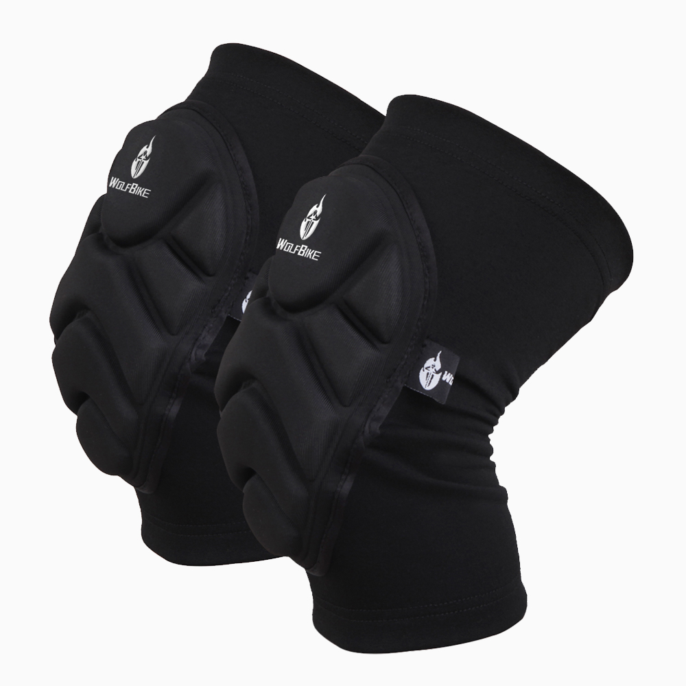 Protetor joelheira esportiva wosawe, cotoveleiras protetoras respiráveis de compressão apoio para o joelho proteção 1 par eva para futebol, motocicleta: knee pads / L