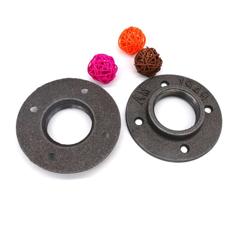 1 pcs/lot cast iron pipe flange .Base Diameter Cast iron Industrial pipes flange wall base pipe support base-4 hole