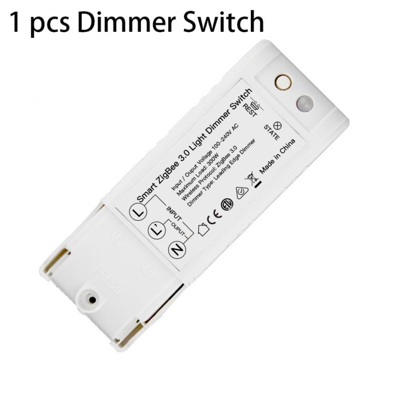 Zigbee 3.0 DIY Smart WiFi Light LED Dimmer Switch/ Switch APP Remote Control 1/2 Way Switch,Works with Alexa Echo Google home: 1 pcs Dimmer