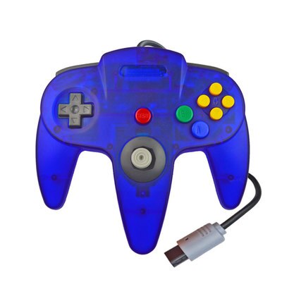 Gamepad Wired Controller Joypad For Gamecube Joystick Game Accessories For Nintend N64 For PC Computer Controller: Clear Blue